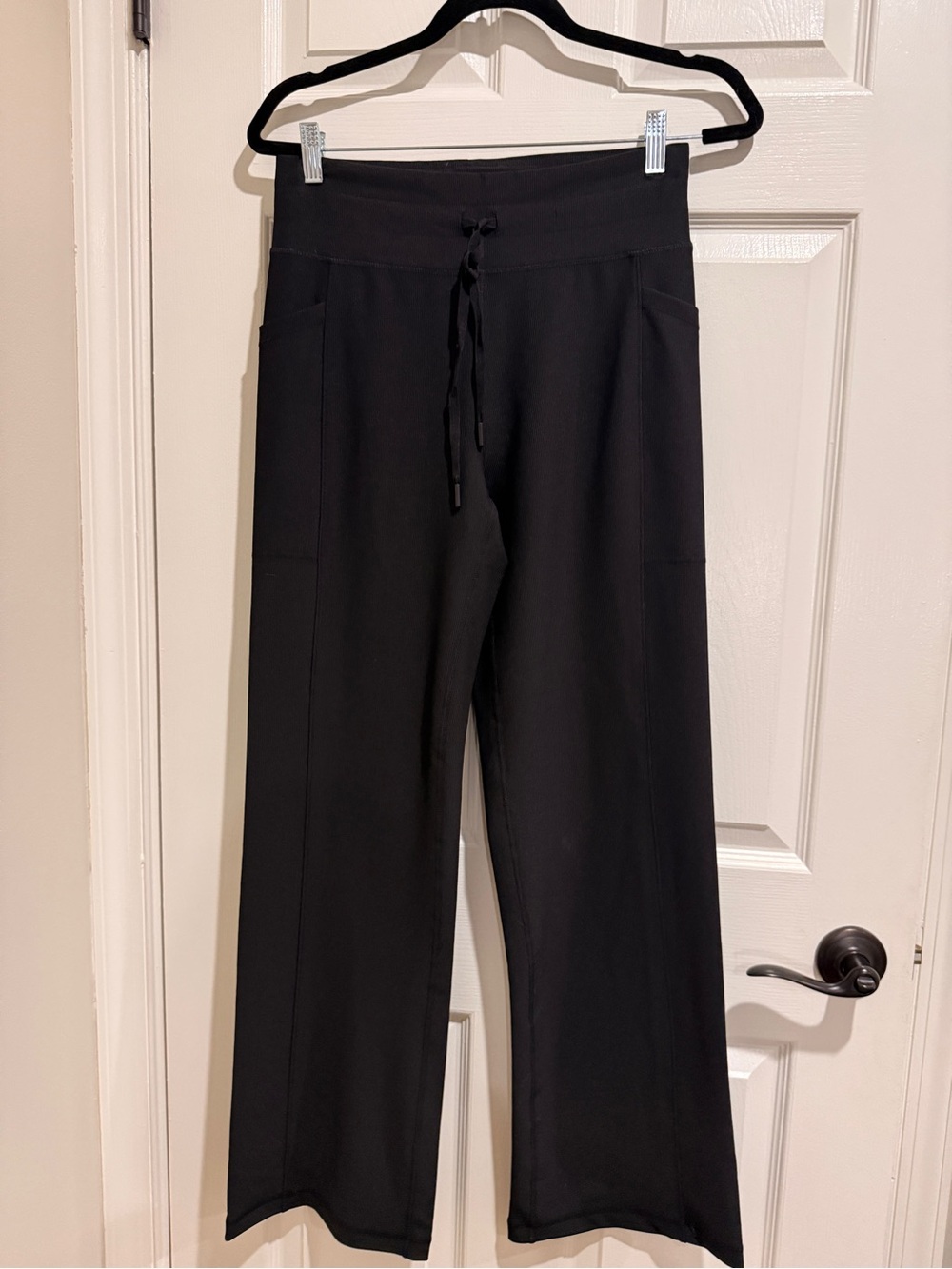 32 Degrees Cool Black Wide Leg Drawstring Pants Women’s Medium
